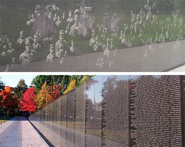 전사자 이름 새긴 베트남전 기념비 미국 워싱턴 한국전쟁기념공원에 있는 참전용사 기념비(위쪽 사진). 
대한민국재향군인회는 베트남전 참전 기념비(아래쪽 사진)처럼 6·25전쟁에서 전사한 미군 3만6000여 명과 카투사 8000여 명의
 이름을 새긴 ‘추모의 벽’을 새로 세우기 위한 모금운동에 나섰다. 미국 국방부 홈페이지·대한민국재향군인회 제공