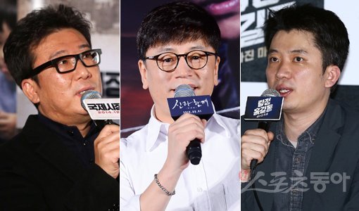 우주를 배경으로 하는 영화를 내놓는 윤제균-김용화-조성희 감독(왼쪽부터). 동아닷컴DB·스포츠동아DB