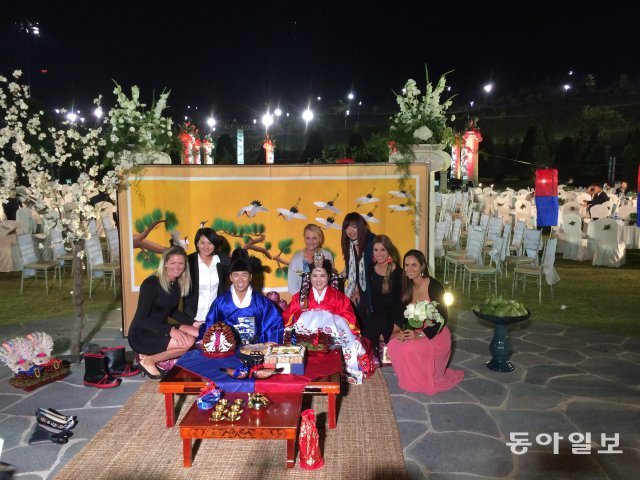 2014년 박인비 결혼식 모습.