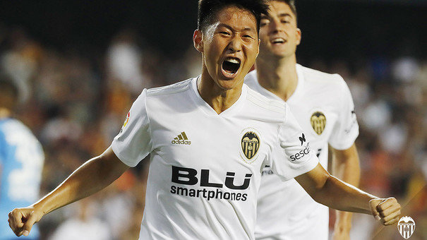 2경기 연속 골을 넣은 발렌시아 메스타야(2군)의 이강인. (발렌시아 홈페이지 캡처) © News1