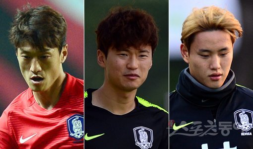 한국 남자 축구대표팀 이청용-김진수-정승현(왼쪽부터). 스포츠동아DB