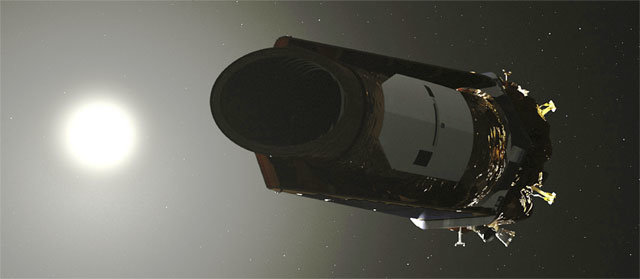 연료가 떨어져 수명을 다한 것으로 발표된 미국항공우주국(NASA)의 행성탐사용 망원경 ‘케플러’의 현재 모습 상상도. 사진 출처 nasa.gov