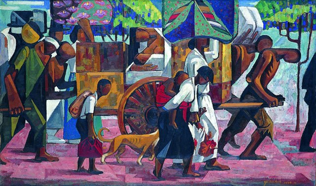 이수억 화백의 1954년 작품 ‘6·25동란’. 이수억 화백 유족 제공