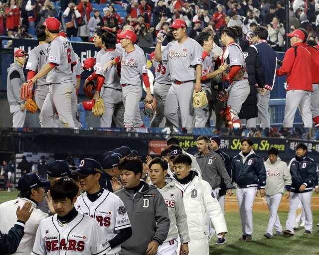 두산 베어스와 SK 와이번스가 1승1패를 기록한 가운데 7일 인천 SK행복드림구장에서 2018 신한은행 마이카 KBO 한국시리즈 3차전을 치른다. © News1