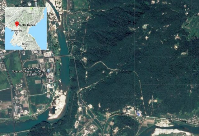 북한 영변 지역의 인공위성 이미지.(IBS 제공)