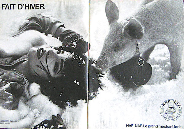 광고제작자 프랑크 다비도비치가 1985년 의류업체 나프나프의 광고에 사용한 흑백사진 ‘페 디베(Fait d‘Hiver)’. 출처 artlyst.com