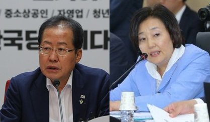 (왼쪽부터) 홍준표 전 대표, 박영선 의원. 사진=동아일보 DB