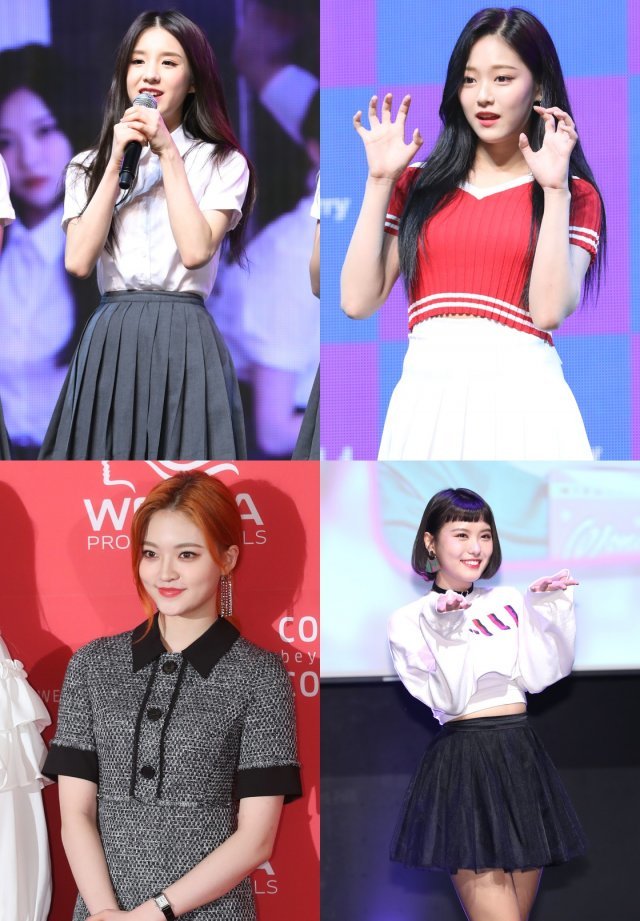 (왼쪽부터 시계방향으로) 이달의 소녀 희진, 이달의 소녀 현진, 모모랜드 아인, 다이아 솜이 © News1