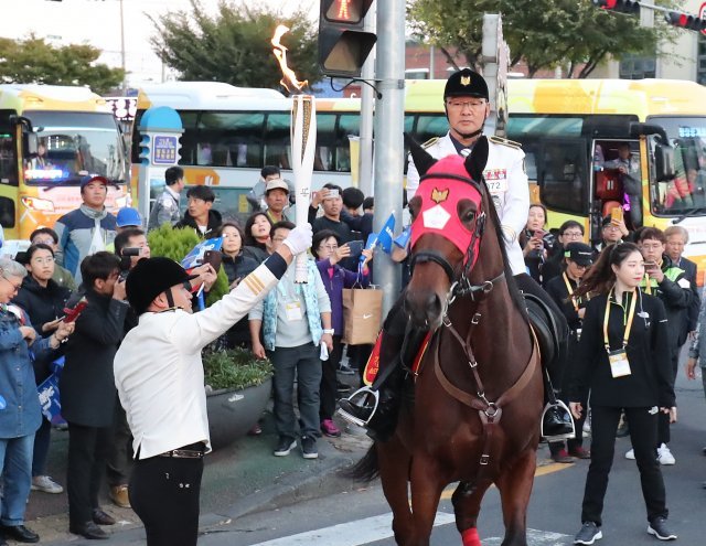 제주 자치경찰단 기마대가 . /뉴스 © News1 DB