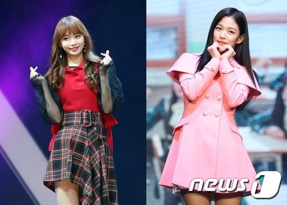 (왼쪽부터) 아이즈원 김채원, 프로미스나인 이채영 © News1