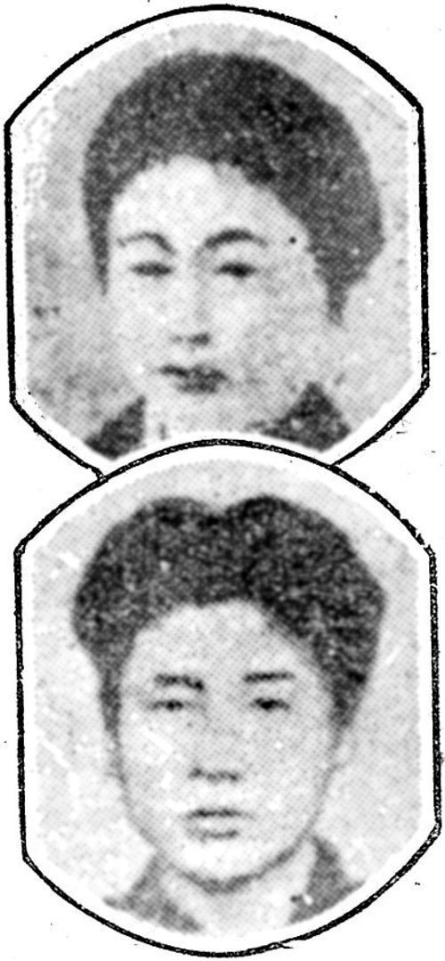 박열 의사(아래)와 가네코 여사.