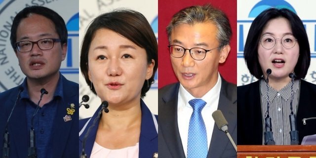 (왼쪽부터)박주민·이재정·전재수·제윤경 더불어민주당 의원.© News1