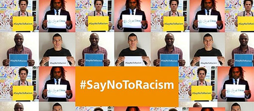 FIFA에서 진행한 #SayNoToRacism 캠페인. 사진출처｜피파닷컴