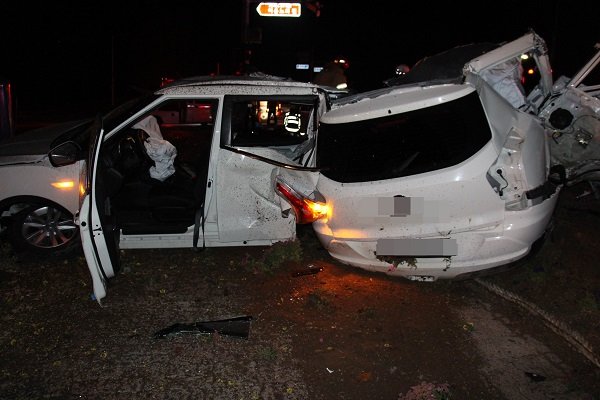 음주운전 사고로 처참히 부서진 랜터카 차량.(사진제공 홍성경찰서)