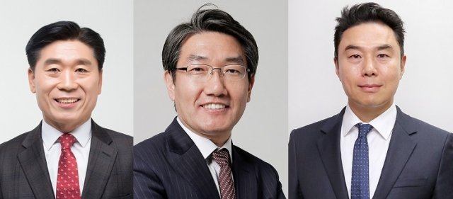 (왼쪽부터)유정석 현대L&C 대표, 김성일 현대HCN 대표, 정지영 현대백화점 영업본부장.