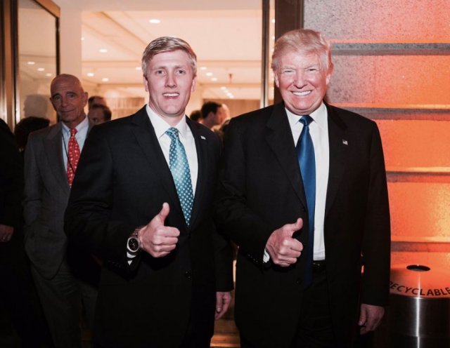 도널드 트럼프 대통령과 닉 에이어스 부통령 비서실장. (출처=에이어스 트위터 계정) . © News1