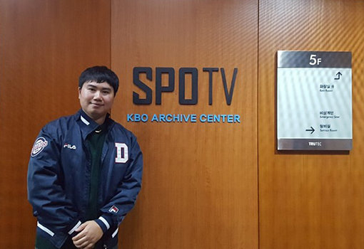 ‘차판기’라는 별명으로 불리고 있는 두산 유튜브 채널 베어스포티비의 차민호 PD. 사진제공｜청춘스포츠