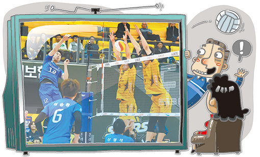 지난 11월 23일 의정부 실내체육관에서 벌어졌던 KB손해보험-현대캐피탈의 2라운드 경기. 풀세트까지 가는 흥미진진한 접전 덕분에 이번 시즌 최고시청률을 기록했다. 사진제공｜KOVO