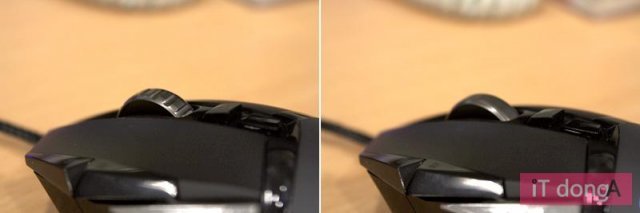 고속 스크롤을 사용 중인 모습(오른쪽)