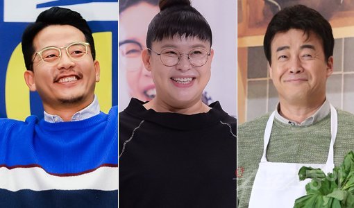 올해 지상파 방송3사 연예대상의 주인공으로 거론되는 인물들. KBS 연예대상 후보에 오른 김준호(왼쪽)가 또 다른 후보인 신동엽과 각축을 예고한 가운데 MBC는 이영자(가운데), SBS는 백종원이 유력한 후보로 꼽히고 있다. 스포츠동아DB·동아닷컴DB