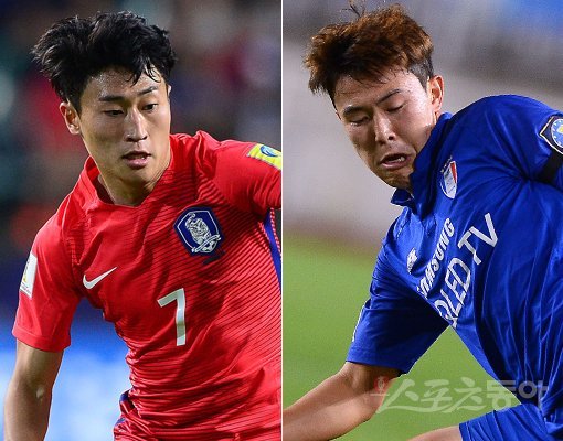 한국 남자 축구대표팀 이진현(왼쪽)-김준형. 스포츠동아DB
