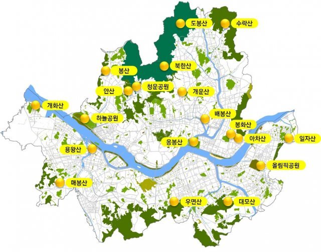 서울 시내 해맞이 장소 안내.(서울시 제공) © News1