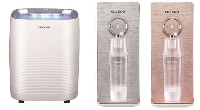 쿠쿠 코드리스 공기청정기, 인앤아웃 정수기. (사진제공=쿠쿠) © News1