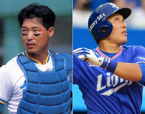 삼성 이만수(왼쪽)-이승엽. 스포츠동아DB