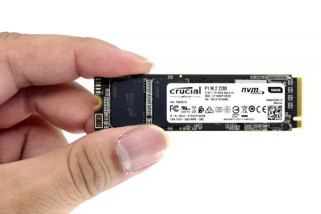 마이크론 크루셜 P1 NVMe SSD(출처=IT동아)