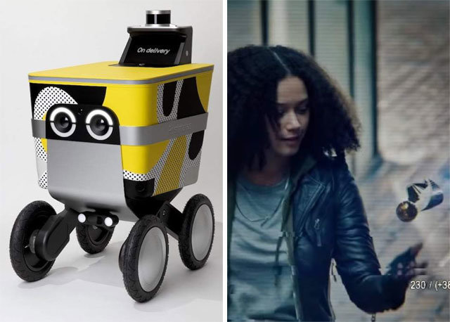 배달 서비스업체 ‘포스트메이트’가 내놓은 자율주행 음식 배달 로봇(왼쪽 사진). 영화 ‘해리포터’ 속 마법세계를 배경으로 한 AR 게임 ‘해리포터: 위저드 유나이트’ 티저 영상 일부.
