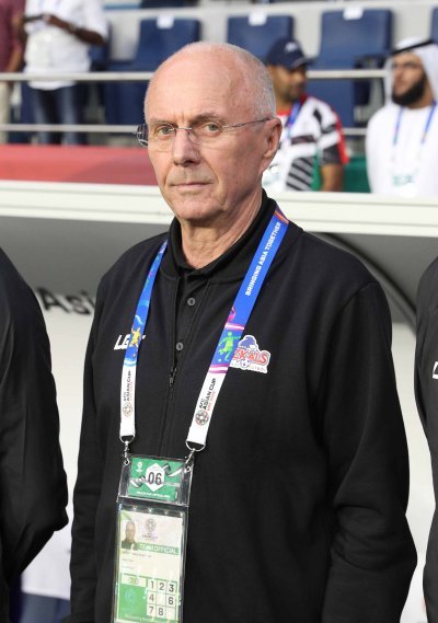 스반 예란 에릭손 필리핀 감독이 7일 오후(현지시간) 아랍에미리트 두바이 알 막툼 스타디움에서 열린 2019 아시아축구연맹(AFC) 아시안컵 조별리그 C조 대한민국과 필리핀의 경기에서 경기를 지켜보고 있다., 2019.1.7/뉴스1 © News1