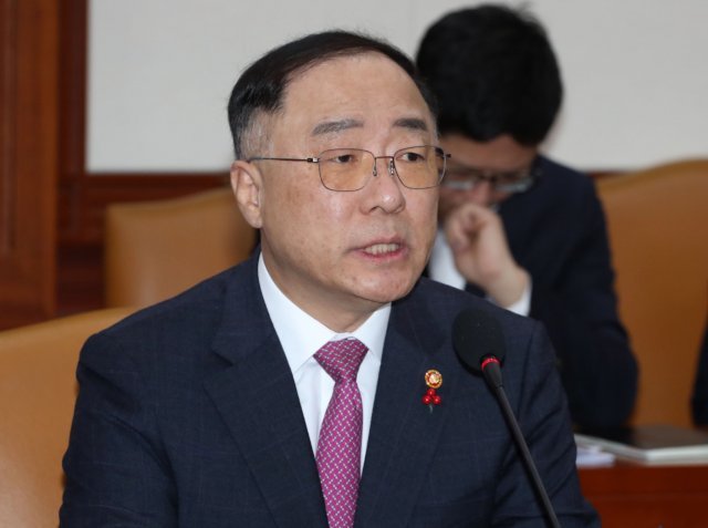 홍남기 경제부총리 겸 기획재정부 장관이 9일 오전 서울 종로구 세종대로 정부서울청사에서 열린 제5차 경제활력대책회의에서 모두발언을 하고 있다. 2019.1.9/뉴스1 © News1