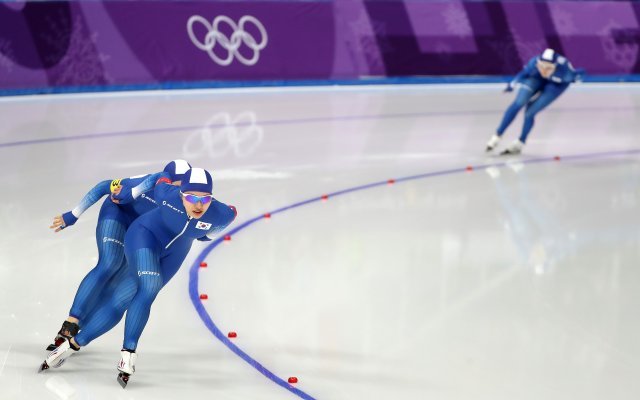 평창동계올림픽 당시 여자 팀추월 대표팀./뉴스1 DB © News1