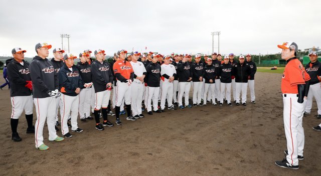 2018년 한화 이글스 일본 오키나와 스프링캠프.(한화 제공)© News1