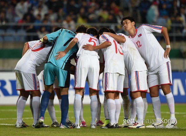 북한 축구대표팀. 사진=게티이미지코리아