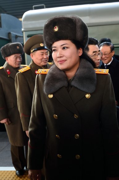 베이징에 도착한 북한 모란봉악단 현송월 단장. 뉴시스