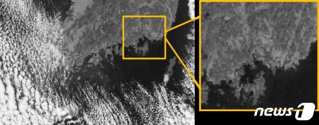 천리안 위성 2A호와 천리안 위성 1호의 해상도 비교(과기정통부 제공)© 뉴스1