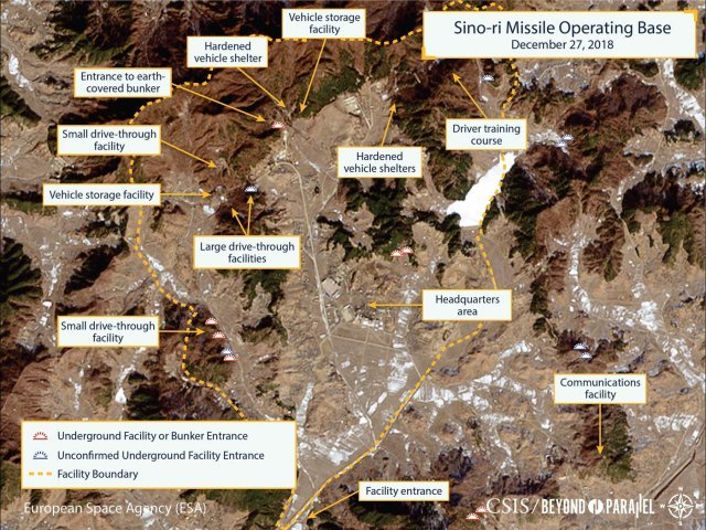 북한 평안북도 신오리 미사일기지 일대를 촬영한 위성사진 (출처=미 전략국제문제연구소(CSIS) 홈페이지)