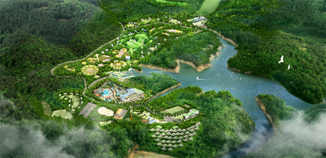 충북 증평군 에듀팜특구 변경 계획이 지난달 30일 지역특화발전특구위원회의 승인을 받았다. 에듀팜특구는 증평군과 한국농어촌공사, 블랙스톤에듀팜리조트가 도안면 연촌리 원남저수지 일원에 준비 중인 충북 최초의 관광단지다. 증평군 제공