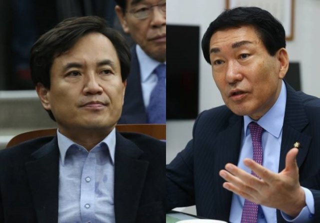 자유한국당 김진태 의원(왼쪽)과 안상수 의원.사진=동아일보 DB