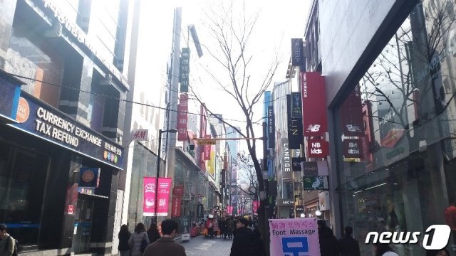 서울시 중구 명동거리 모습© 뉴스1