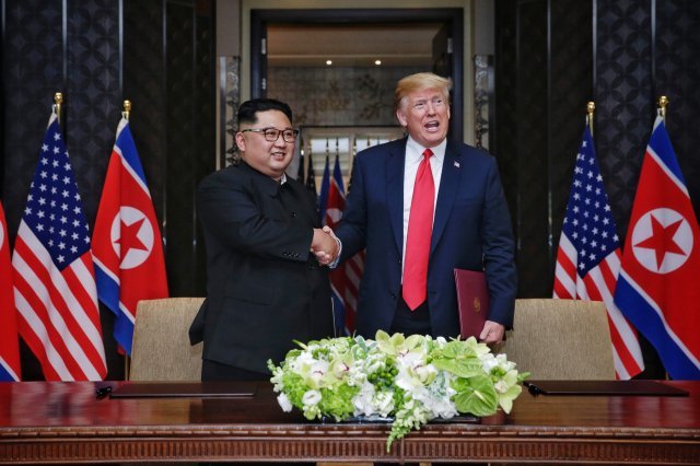 김정은 북한 국무위원장(왼쪽)과 도널드 트럼프 미국 대통령. © News1