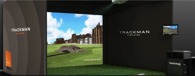 덴마크 기업 ‘트랙맨 골프’의 골프 시뮬레이터 모습.