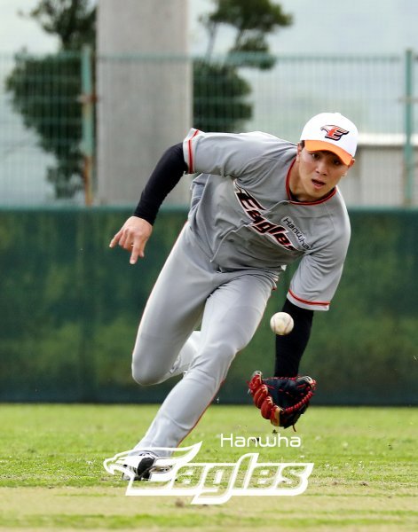 일본 오키나와 스프링캠프에 합류한 한화 신인 유장혁. 사진제공｜한화 이글스