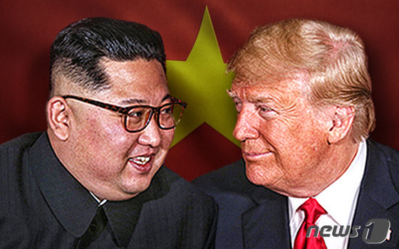 김정은 북한 국무위원장(왼쪽)과 도널드 트럼프 미국 대통령. 2019.02.23. © News1