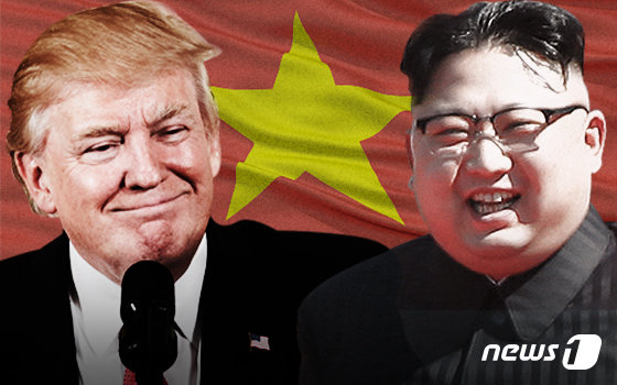 도널드 트럼프 미국 대통령(왼쪽)과 김정은 북한 국무위원장. 2019.02.24.© News1