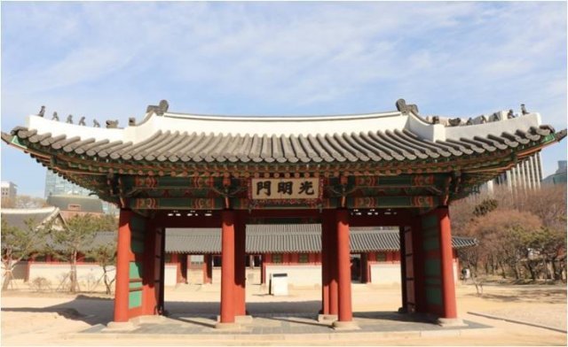 덕수궁 광명문 현재 모습.(문화재청 제공)
