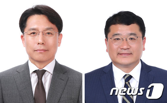 6일 문재인 대통령이 단행한 인사에서 안보전략비서관에 임명된 노규덕 현 외교부 대변인(왼쪽)과 평화기획비서관에 임명된 최종건 국가안보실 평화군비통제비서관. (청와대 제공) 뉴스1