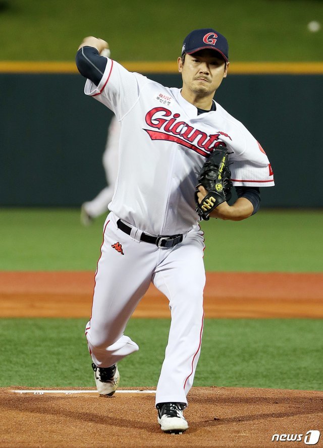 미국 도전을 선언한 노경은. /뉴스1 © News1