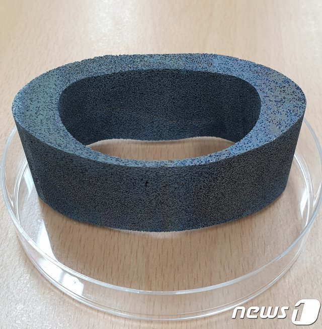 생산기술연구원이 개발한 염증 우려 줄인 생체친화적 임플란트(인공뼈). © 뉴스1